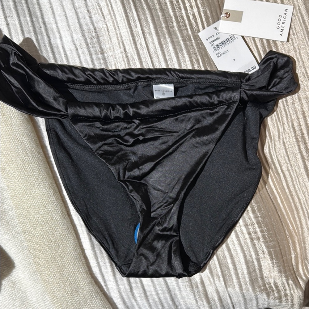 Good American Black Bikini Bottom